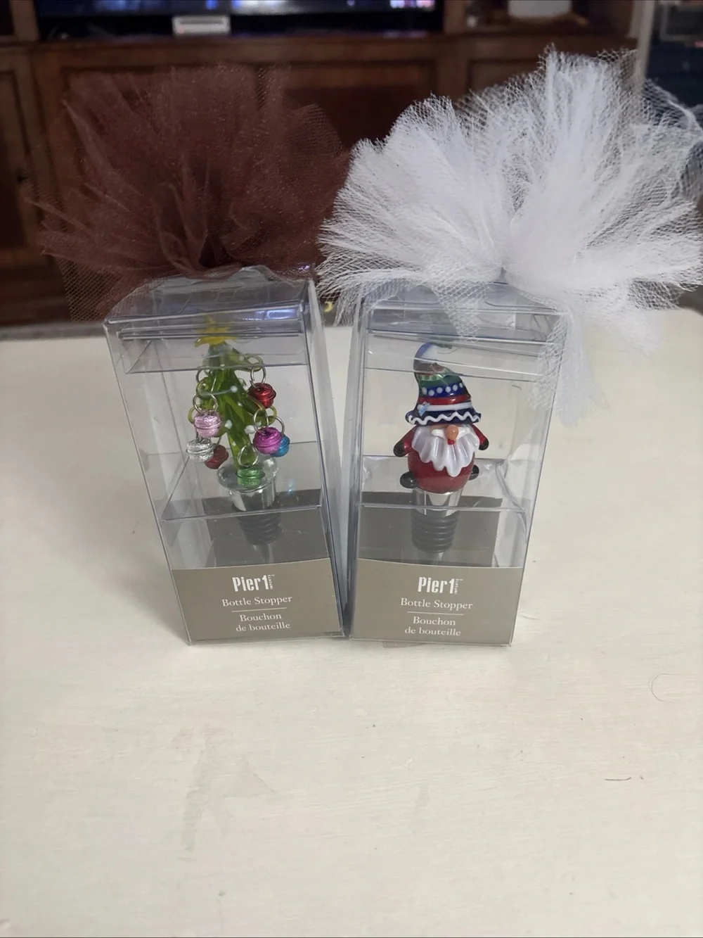 Pier One Wine Bottle Stoppers Christmas (2)